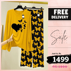 💃 - Comfortable Lounge Wear Printed Co-rd Set