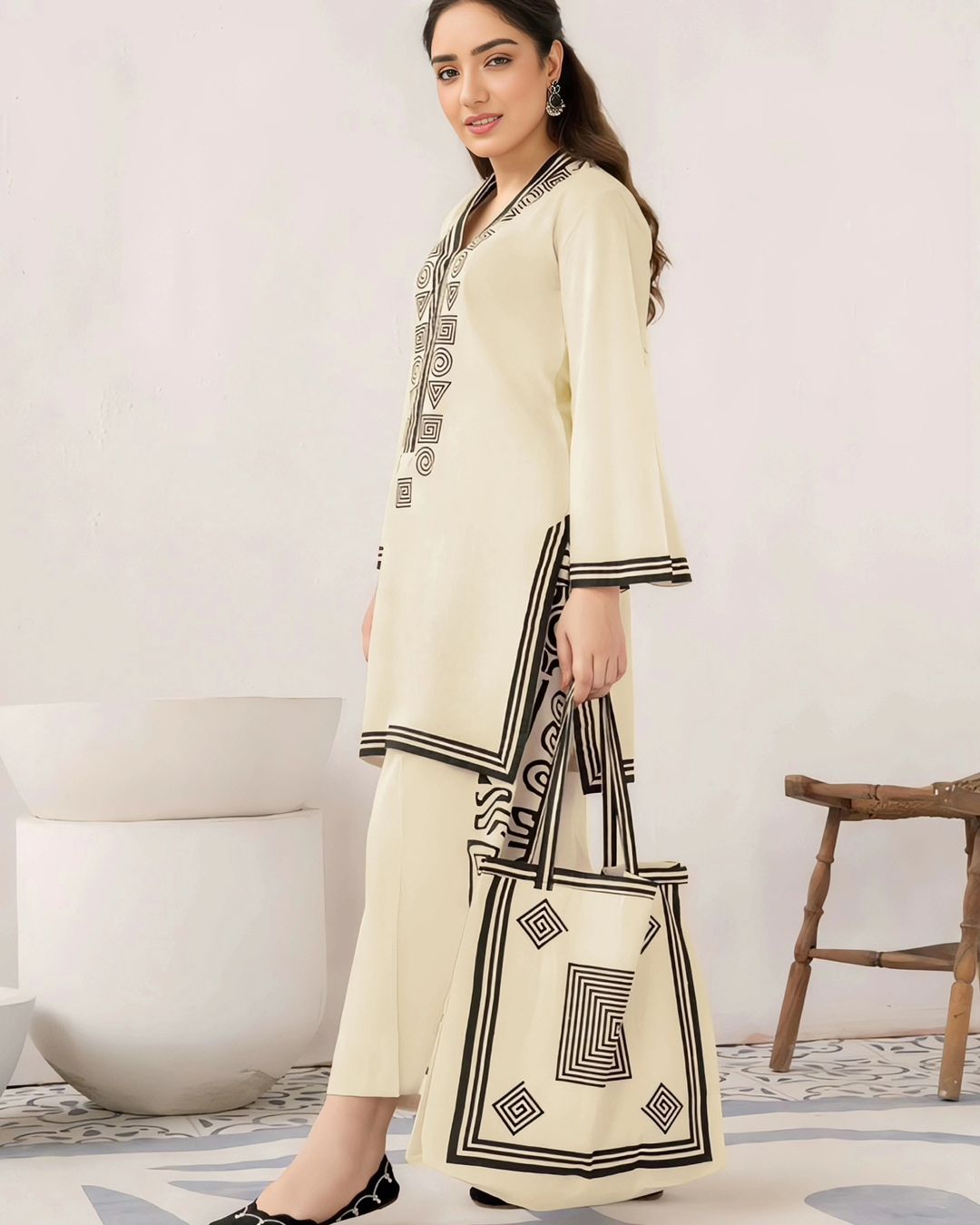 Linen Fabric Kurta Style with a FREE Bag