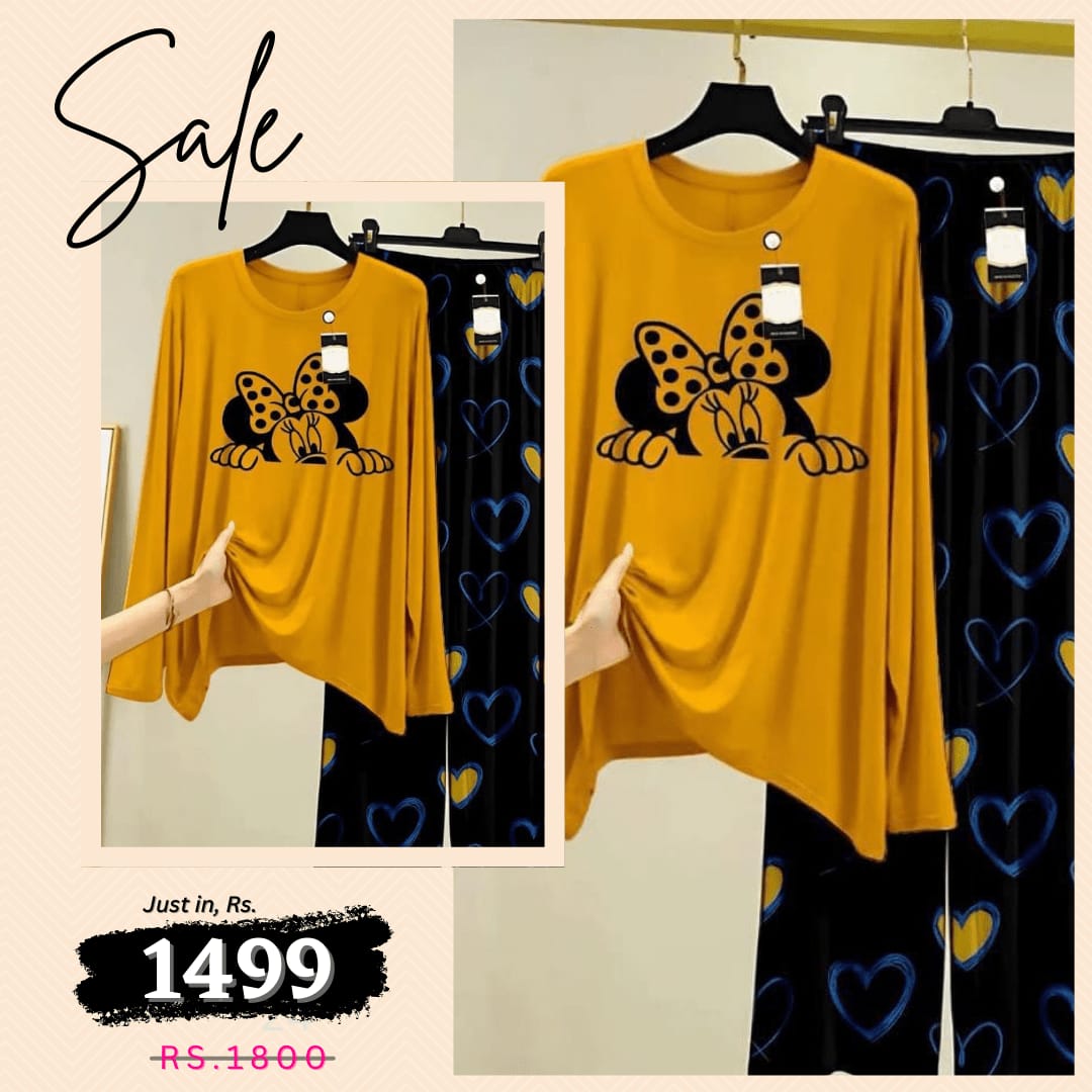 💃 - Comfortable Lounge Wear Printed Co-rd Set